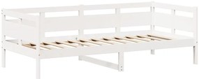 Conj. sofá-cama e banco c/ telhado 80x200cm pinho maciço branco