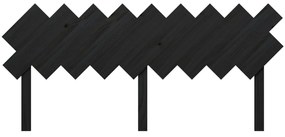 Cabeceira de cama 178x3x80,5 cm pinho maciço preto