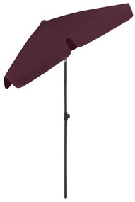 Guarda-sol de praia 180x120 cm bordô