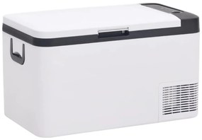 Mala térmica com pega 18 L PP e PE preto e branco