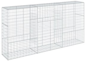 Cesto gabião com cobertura 300x50x150 cm ferro galvanizado