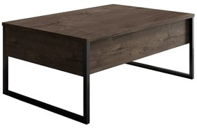 Conjunto de Mobiliário de Sala de Estar Luxe Set – Nogueira/Preto – TV