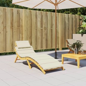314160 vidaXL Almofadão p/ espreguiçadeira 186x58x3 cm tecido oxford creme