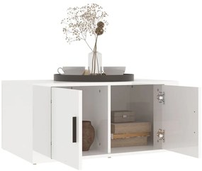 Mesa de centro 80x50x36 cm derivados madeira branco brilhante