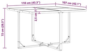 Conjunto de Jantar para Jardim de 6 Peças com Almofadas em Aço e Ratta