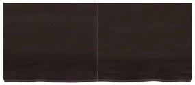 Tampo de mesa 140x60x(2-6) cm carvalho tratado castanho-escuro
