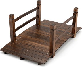 Ponte de Jardim, 125 x 68 x 47 cm, Madeira de Abeto Carbonizada, Castanho