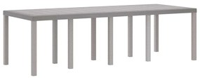 Conjunto de Jantar ao Ar Livre 9 pcs Branco 250 x 100 x 73 cm