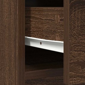 Aparador c/ gavetas e portas 73x31x90 cm carvalho castanho