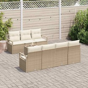 Conjunto de Sofá de Jardim de 8 Peças com Almofadas em Rattan Sintétic