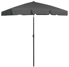 Guarda-sol de praia 180x120 cm antracite