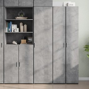vidaXL Armário alto 45x42,5x185 cm derivados de madeira cinza cimento