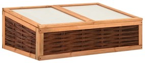 vidaXL Estufa 120x80x45 cm madeira de pinho maciça e salgueiro