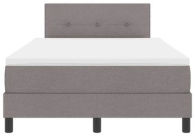 Cama Box com Colchão &amp; LED Taupe 120x200 cm em Tecido