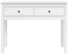 Mesa consola 100x35x75 cm pinho maciço branco