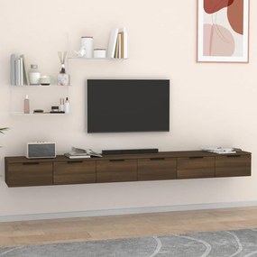3115907 vidaXL Armários de parede 2pcs 102x30x20cm madeira carvalho castanho