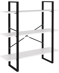 Estante com 5 prateleiras 100x30x175cm derivados madeira branco