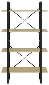 Estante 4 prateleiras 80x30x140cm contrapl. cor carvalho sonoma