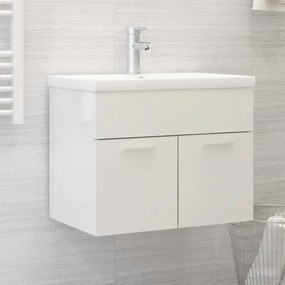 804653 vidaXL Armário lavatório 60x38,5x46 cm contraplacado branco brilhante
