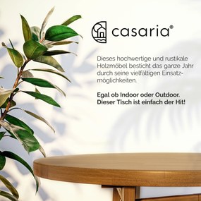 Mesa de bar Jardim em madeira de acácia Ø80cm, 110 cm altura dobrável Castanha