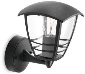 Luz de Parede Philips My Garden Creek Preto Alumínio A 60 W E27