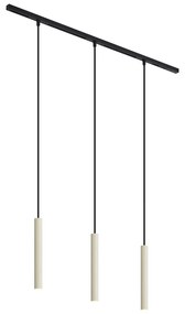 Modern railsysteem met 3 hanglampen zwart 1-fase - Slimline Keno