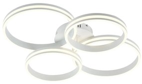 Plafon Branco Incl. LED Regulável em 3 Níveis 4-Luzes - Navara