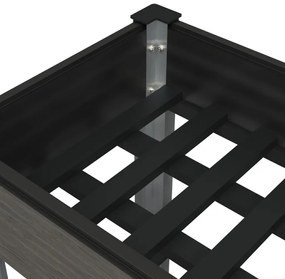 Canteiro elevado jardim c/ prateleira 100x50x75 cm WPC cinzento