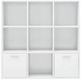 Estante 98x30x98 cm derivados de madeira branco brilhante