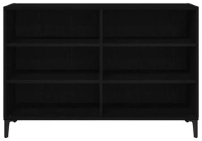 Sideboard vidaXL Carvalho Preto 103,5x35x70 cm de madeira de engenhari