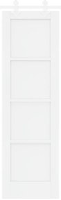 Porta Deslizante vidaXL com Conjunto de Ferragens Branca 61x198,5 cm M