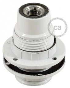 Double ferrule bakelite E14 lamp holder kit for lampshade - Branco