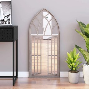 vidaXL Espelho em ferro p/ uso no interior 100x45 cm cor areia
