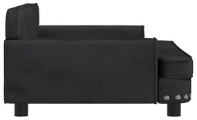 Cama para cães 90x53x30 cm veludo preto