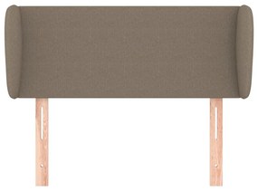 Cabeceira cama abas tecido 83x23x78/88 cm cinzento-acastanhado