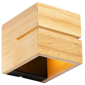 Candeeiro de parede rústico em madeira de carvalho 9,7 cm - Transfer Groove