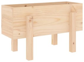 Vaso/floreira de jardim 62x30x38 cm madeira de pinho maciça