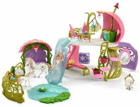 Playset Schleich Glittering Flower House With Unicorns, Lake And Stable Cavalo Plástico