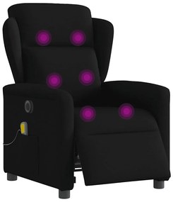 Poltrona reclinável de massagens elétrica tecido preto