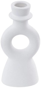Castiçal em cerâmica branca 17 cm SPARTA Beliani