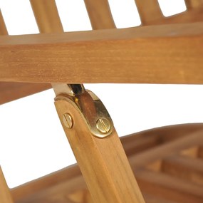 Cadeiras de jardim c/ apoios de pés 2 pcs teca maciça