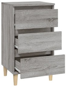 Mesa de cabeceira 40x35x70 cm derivados madeira cinza sonoma