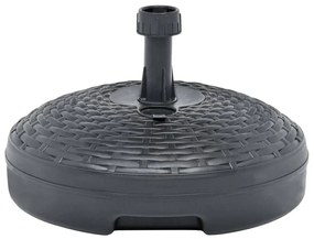 Base guarda-sol c/ areia/água 20 L plástico vime antracite