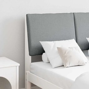 vidaXL Cabeceira estofada Cinzento-claro 120 cm