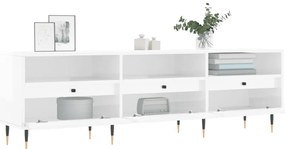 Móvel p/ TV 150x30x44,5 cm derivados madeira branco brilhante