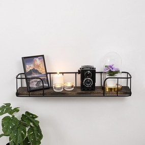 Prateleira Syringa – Preto Nogueira Escuro – 60x10x15 cm | Tribo Home