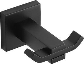 Mexen Vane gancho duplo para toalha, preto - 7020935-70