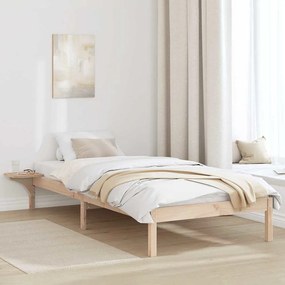 vidaXL Estrutura de cama com mesas de cabeceira Castanho Castanho