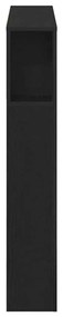 Cabeceira de Armário vidaXL Carvalho Preto 200x18,5x104,5 cm