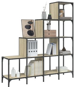 Estante 122x30x132cm derivados de madeira/metal carvalho sonoma